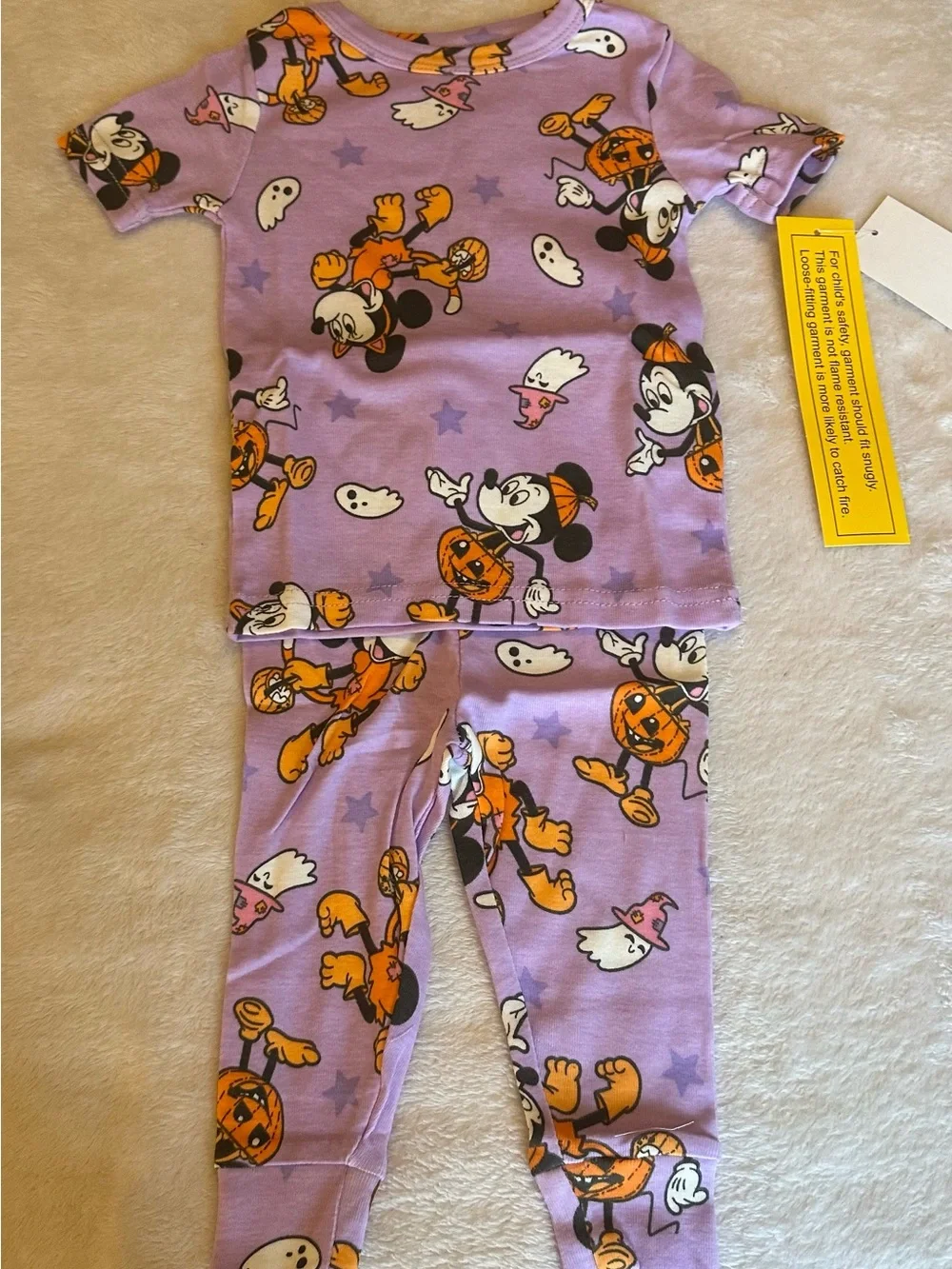 Disney Purple Halloween Mickey Mouse Short Sleeve Tee